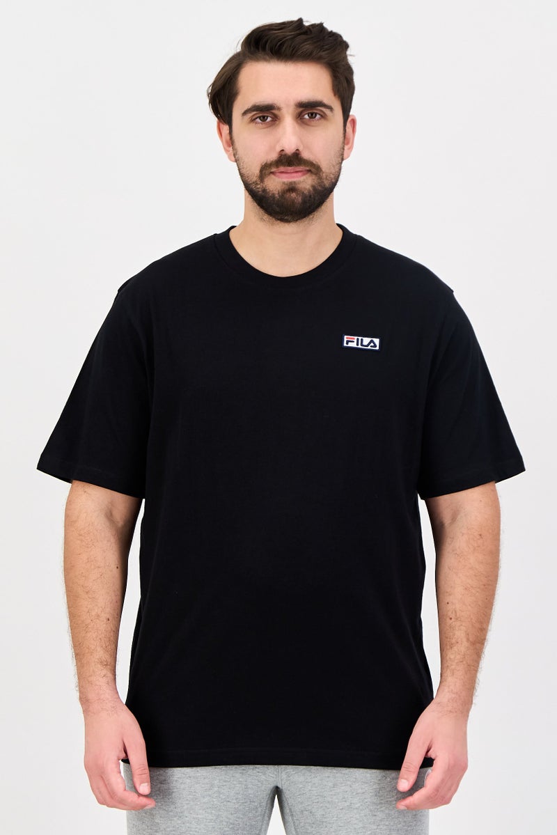 FILA Men Sportswear Fit Short Sleeve Outdoor T-shirt, Black - Image 1