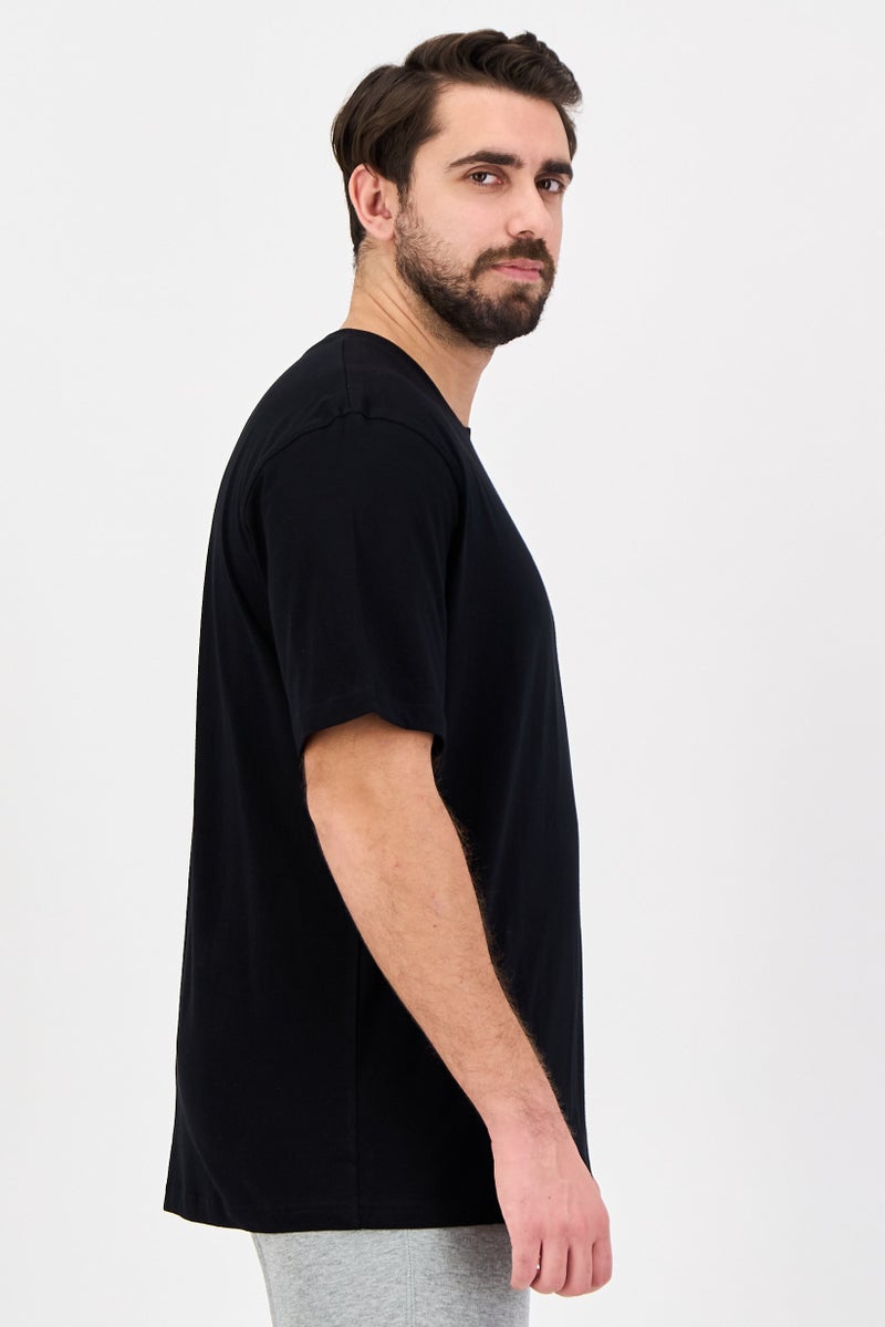 FILA Men Sportswear Fit Short Sleeve Outdoor T-shirt, Black - Image 2