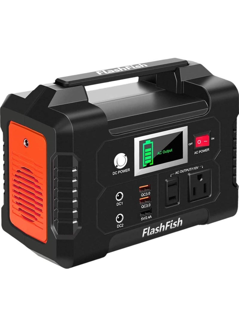 FlashFish 200W Portable Power Station, FlashFish 40800mAh Solar Generator With 220V AC Outlet 2 DC Ports 3 USB Ports, Backup Battery Pack Power Supply for CPAP Outdoor Advanture Load Trip Camping Emergency  - Image 1