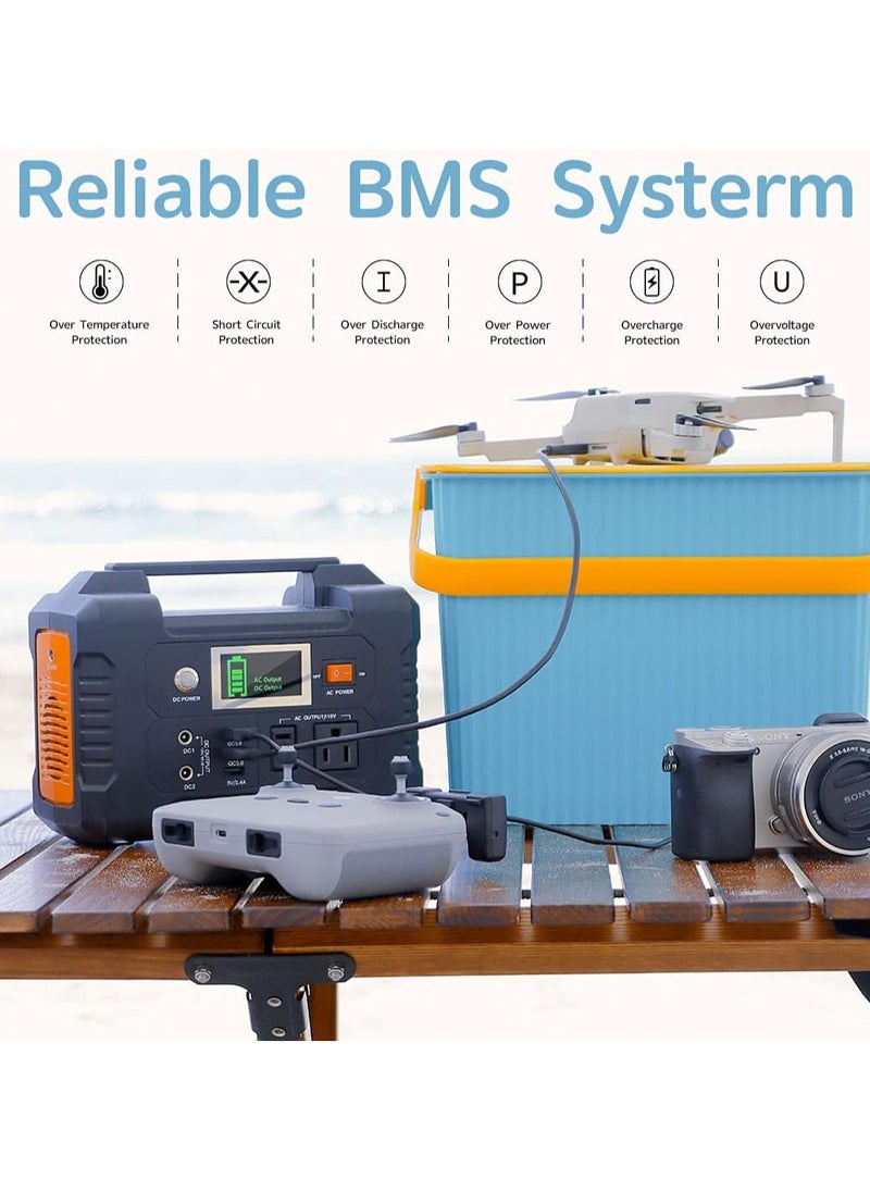 FlashFish 200W Portable Power Station, FlashFish 40800mAh Solar Generator With 220V AC Outlet 2 DC Ports 3 USB Ports, Backup Battery Pack Power Supply for CPAP Outdoor Advanture Load Trip Camping Emergency  - Image 4