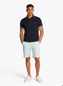 TOMMY HILFIGER Men's Tipped Slim Fit Polo Shirt - Cotton, Blue  - Image 3