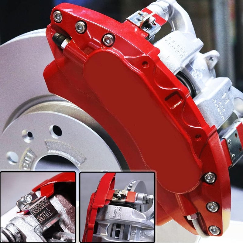 AOOA Red Brake Caliper Covers for Chevrolet Silverado and GMC Models (Set of 4) - Image 4