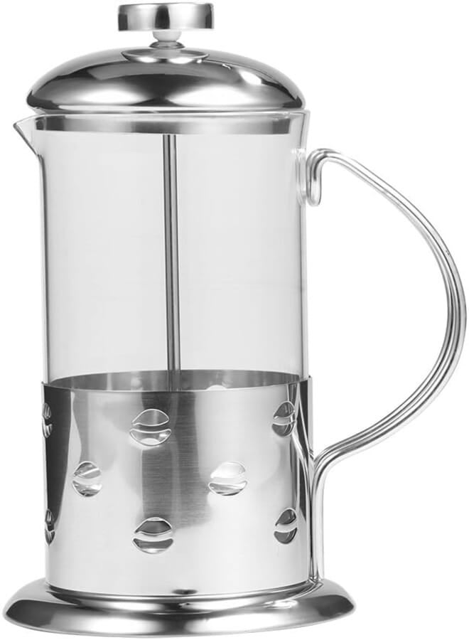 Zerone Coffee Pot, 350/600/800 ml Stainless Steel Glass French Press Coffee Cup Tea Machine Cafetiere Filter (600 ml)