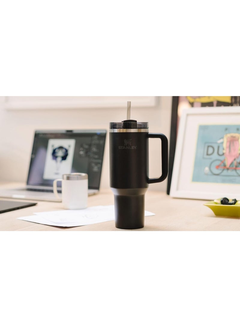 Stanley 40oz Quencher H20 Flowstate Stainless Steel Vacuum Insulated Tumbler with Lid and Straw for Water, Iced Tea or Coffee, Smoothie and More, Cream - Image 2