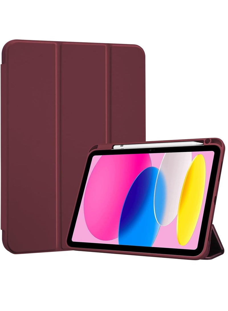 MIGOFAST iPad 10th Generation Case 2022 10.9 Inch with Pencil Holder Trifold Stand Smart Case with Soft TPU Back Auto Wake Sleep - Image 1