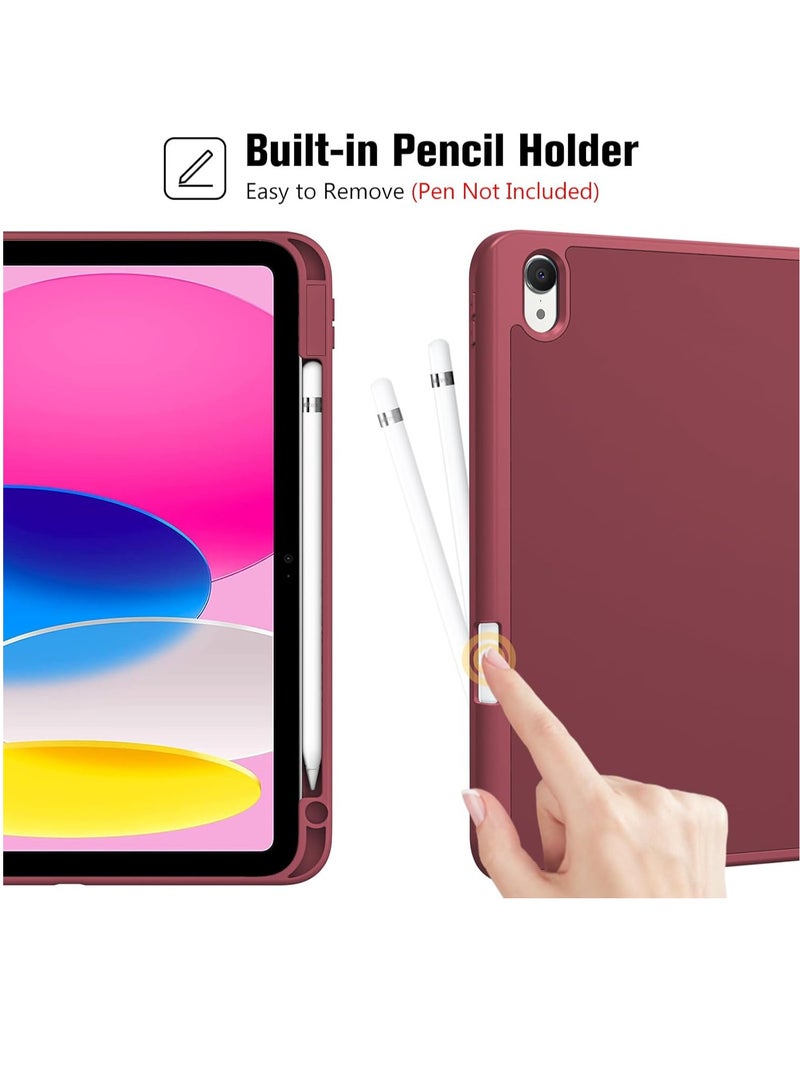 MIGOFAST iPad 10th Generation Case 2022 10.9 Inch with Pencil Holder Trifold Stand Smart Case with Soft TPU Back Auto Wake Sleep - Image 3