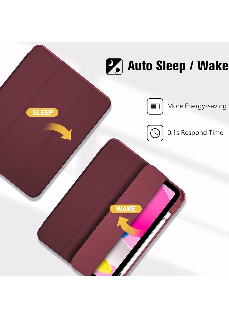 MIGOFAST iPad 10th Generation Case 2022 10.9 Inch with Pencil Holder Trifold Stand Smart Case with Soft TPU Back Auto Wake Sleep - Image 4