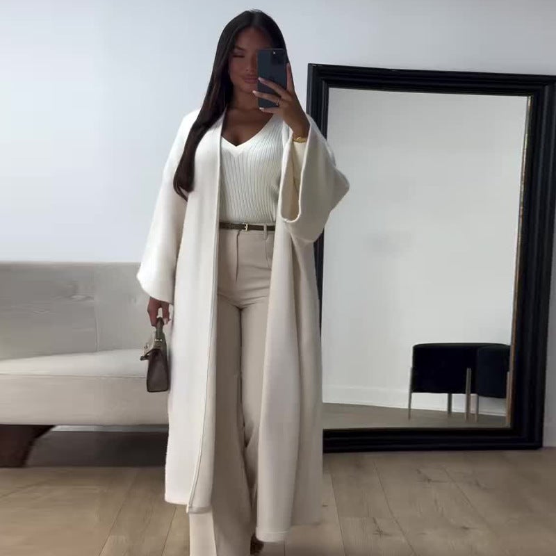 Autumn Explosions French Lazy Wind Loose Long Cardigan Jacket - Image 1