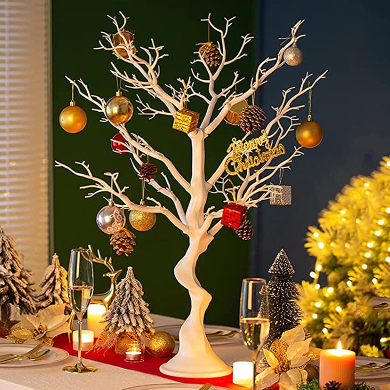 Hewory Tree Centerpieces for Weddings White 23in - Decorative Ornament Display Tree for Tables, Tree Branches for Decoration, Artificial Manzanita Tree Centerpiece for Christmas Birthday Party Decor - Image 3