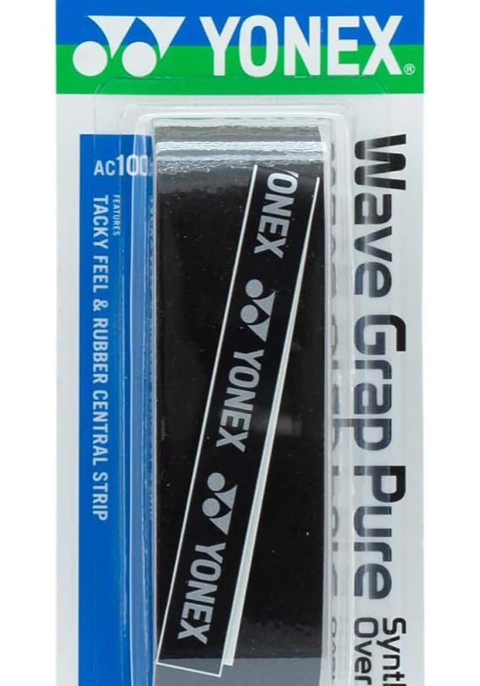 Yonex AC108WEX Wave Grap Pure Synthetic Over Grip - Black
