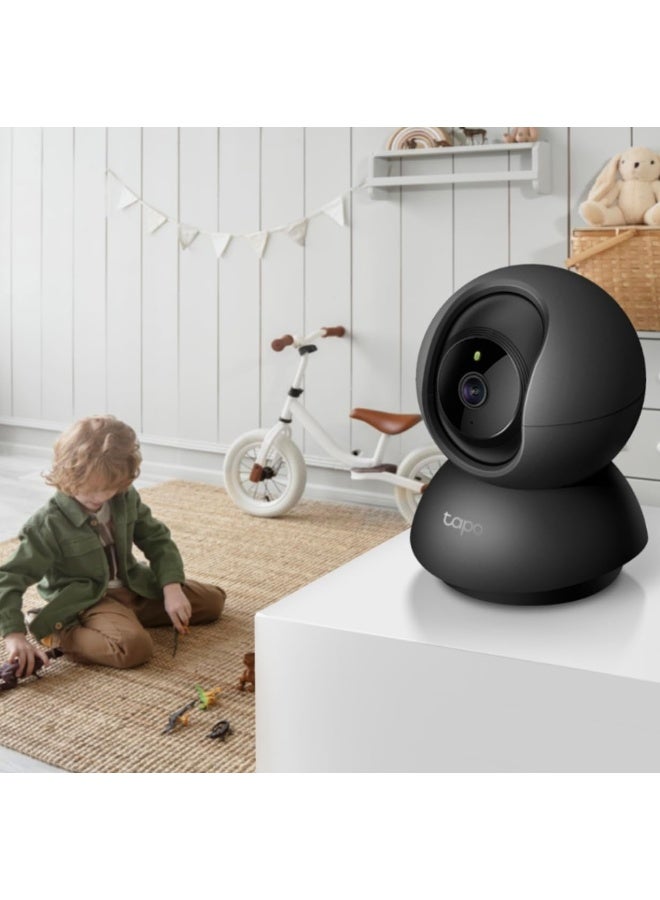 tapo كاميرا أمان داخلية Tapo TP-Link بدقة 2K مع إمكانية التحريك والإمالة لمراقبة الأطفال والحيوانات الأليفة | كشف الحركة والتتبع | صوت ثنائي الاتجاه | تخزين سحابي وبطاقة SD | تعمل مع أليكسا وجوجل هوم | سوداء C211 - Image 4