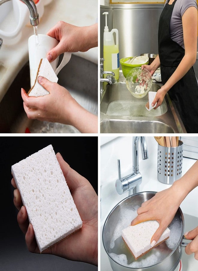PANYEE Natural Sponge Kitchen 12Pack,Eco Friendly Non-Scratch Scrub Sponge,Biodegradable Sisal Scrubber with Compostable Kitchen Sponges for Dishes Cleaning… - Image 5