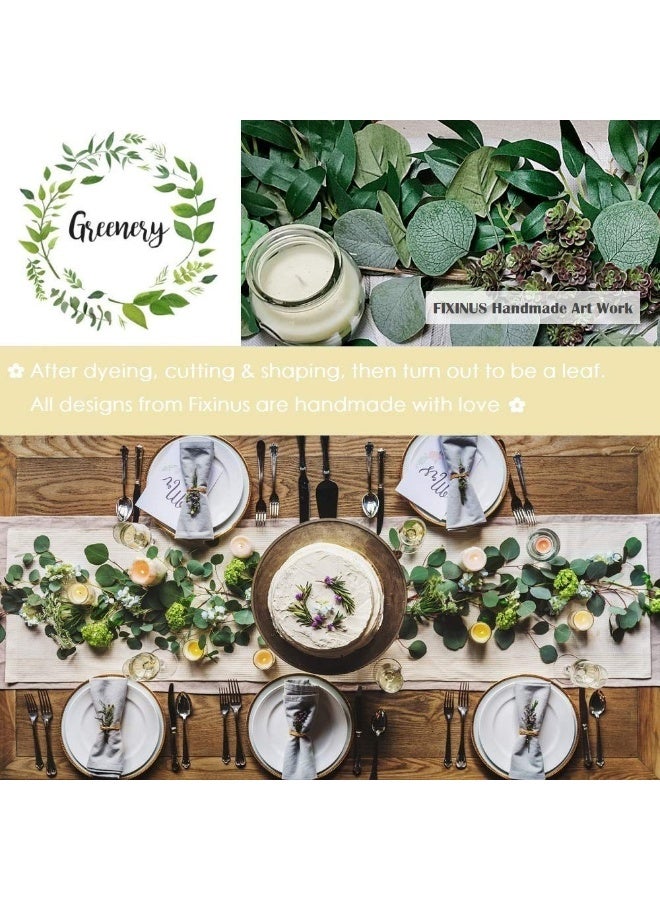 دايتويز إكليل زهور من الأوكالبتوس والصفصاف الاصطناعي، إكليل زهور من الأوكالبتوس والصفصاف بطول 3 أقدام لتزيين خلفية حفل الزفاف - Image 2