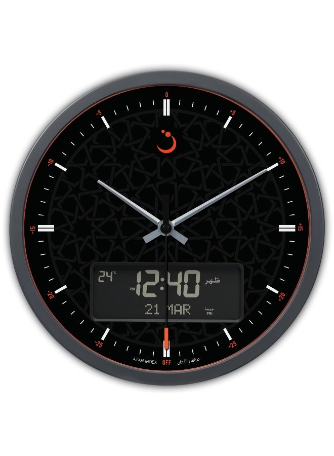الفجر ساعة الحائط CR-23 أسود - Image 1