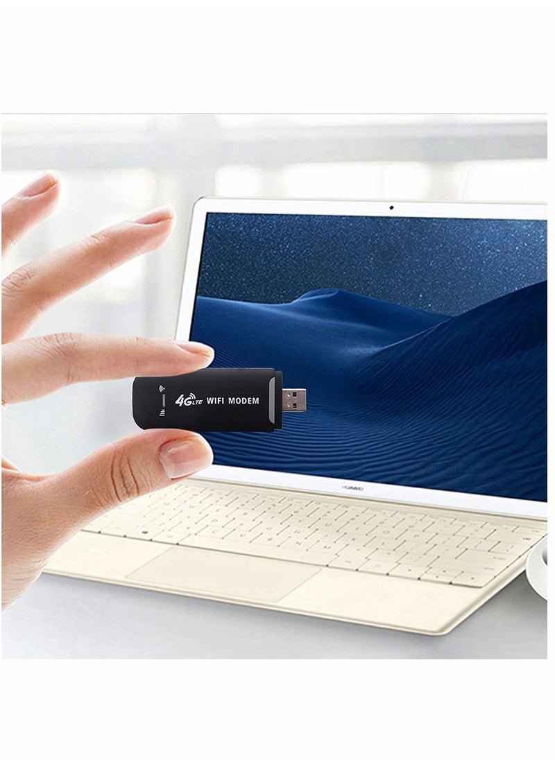 Portable USB Wifi Dongle, 4G USB Modem WiFi Router USB Dongle 150Mbps with SIM Card Slot Car Hotspot Pocket Mobile WiFi - Image 3