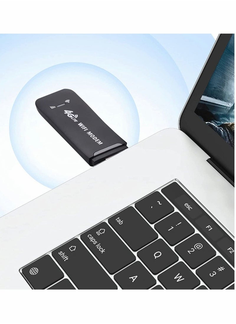 Portable USB Wifi Dongle, 4G USB Modem WiFi Router USB Dongle 150Mbps with SIM Card Slot Car Hotspot Pocket Mobile WiFi - Image 2