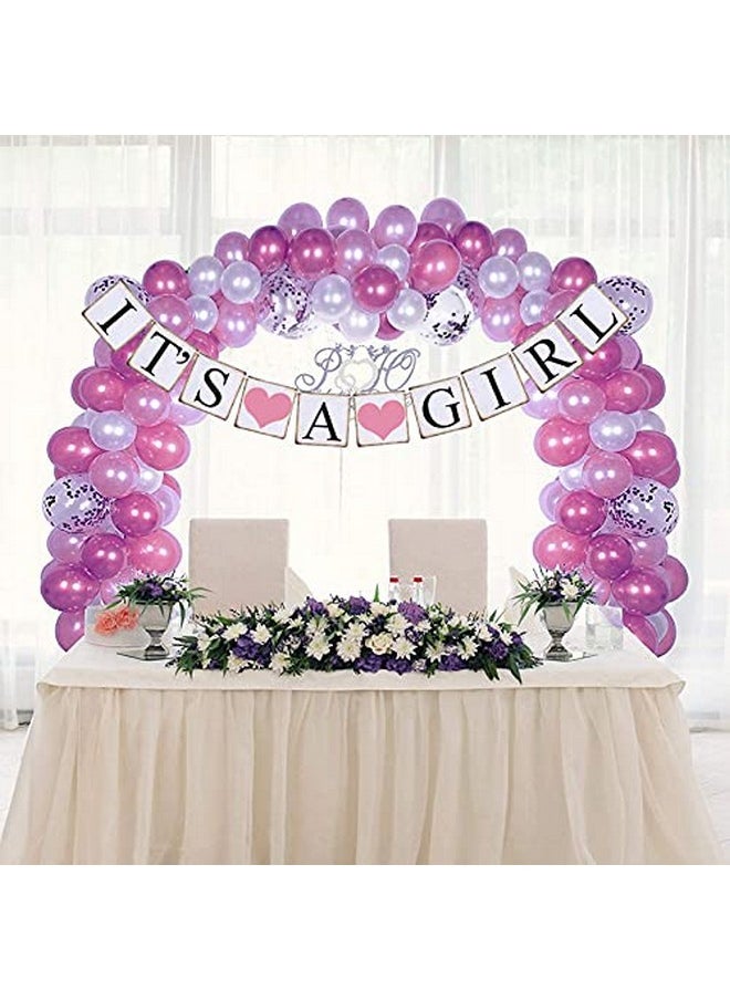 Oarkive - Its A Girl Banner Its A Girl Sign Baby Shower Banner Baby Shower Sign Baby Girl Decorations For Shower Its A Girl Decorations For Baby Shower Birthday Party Favors - Image 1