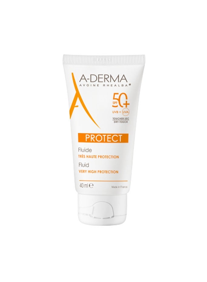 أديرما (+50 عامل حماية من الشمس|) سائل حماية غير مرئي 40 مل