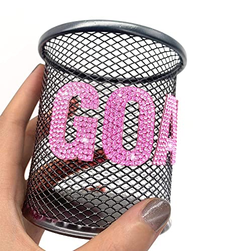 PRATIQUE Glitter Rhinestone Alphabet Letter Stickers, 26 Letters Self-Adhesive Stickers for DIY Art and Craft (Pink) - Image 5