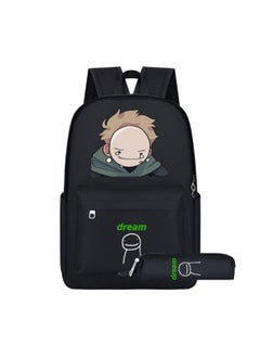 Dream Backpack Large Capacity For Middle Elementary School Students My World Themed Double Shoulder Backpack For Grades 3 To 6 E-two-piece set