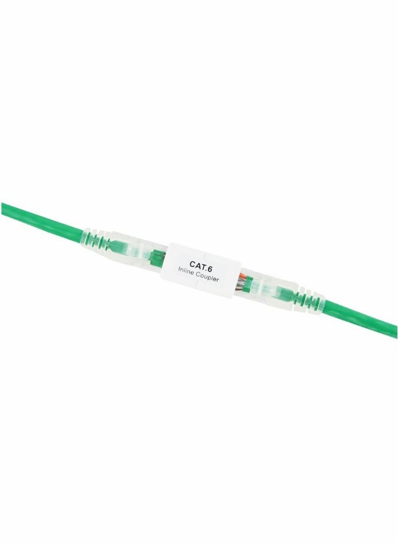 كابتن تيك مقرنة RJ45 ، مقرنة إيثرنت ، موصل RJ45 لكابل إيثرنت Cat5e / Cat6 / Cat7 ، محول موسع أنثى إلى أنثى ، نوع صغير ، 10 عبوات (أبيض) - Image 2