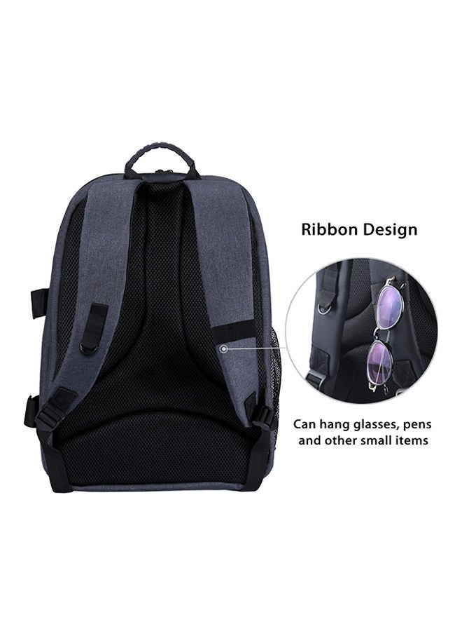 NIBEMINENT Waterproof Camera Backpack Grey/Orange  - Image 3
