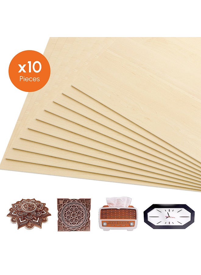 AlgoLaser 10PCS 30*30cm Plywood Plates 11.8in*11.8in Basswood Sheets Square Unfinished Wood Board for DIY Crafts Laser Cutting Wood Burning Painting Model Carving Suitable  - Image 1