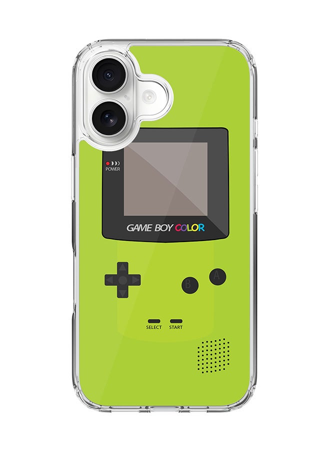 Stylizedd Classic Clear MagSafe Case for iPhone 17 , Hybrid Soft Case Flexible Edges Anti Drop TPU PC Gel Thin Transparent Cover [ Designed for iPhone 17 ] - Gameboy Color - Green