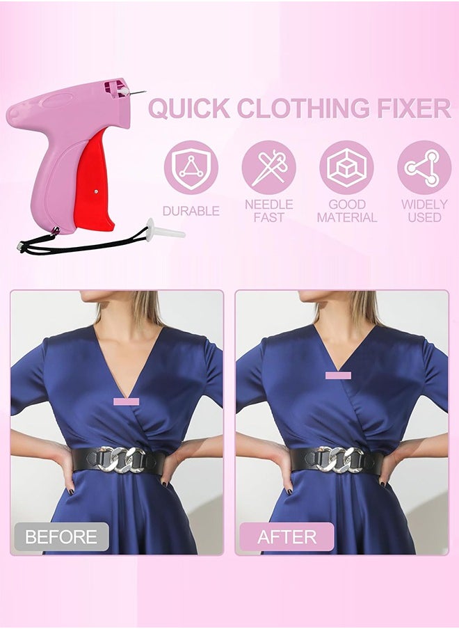 Sweet Life Tagging Gun for Clothing, Fine Stitch Mini Stitch Gun for Clothes, Quick Clothing Fixer, Hemming Sewing Tool Kit, Includes 1000 Fasteners, Great for Garment Repair ​(Pink)  - Image 2