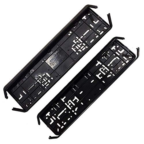 Yashinika ABS Universal CAR Number Plates Frame Folding for car (Number Plates Holders) for Car Front and Back Compatible for Eco-Sport with Standard Size, (Set of 2) Black - Image 1
