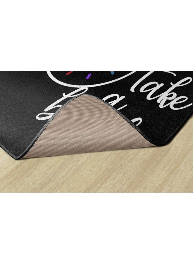 Flagship Carpets Take A Break Childrens Time Clock Classroom Entryway or Home Door Mat or Small Area Rug, 30" x 30", Black - Image 4