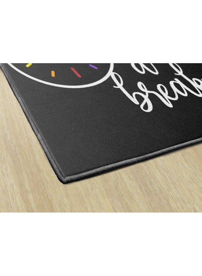 Flagship Carpets Take A Break Childrens Time Clock Classroom Entryway or Home Door Mat or Small Area Rug, 30" x 30", Black - Image 5