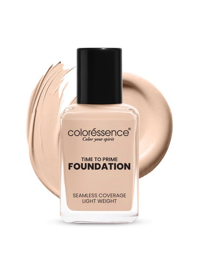Coloressence Time To Prime Liquid Foundation With Hydrating Dewy Finish | Lightweight & Waterproof | Enriched With Vitamin E | Full Coverage Foundation | All Skin Type Foundation, Vanilla, 30Ml - Image 1