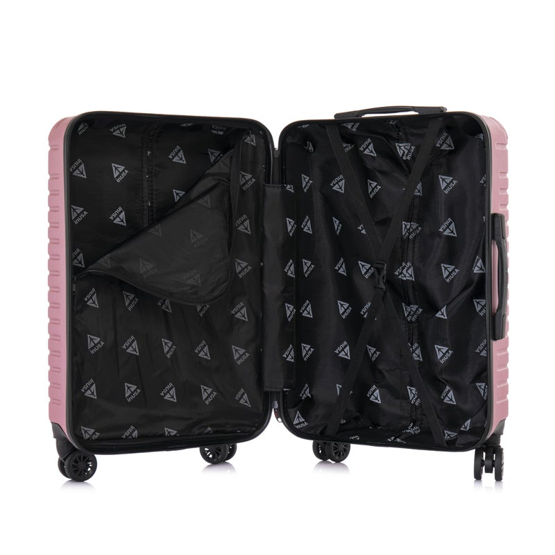 InUSA DEEP Luggage with GEL Handle | Spacious Traveling Suitcases, Travel Suitcase with Dual Spinner Wheels and Studs | 24 Inch Medium Hardside Luggage | Rose Gold - Image 4