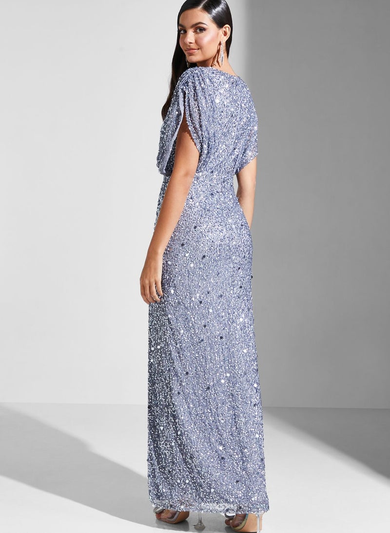 Namshi x Sequin Puff Sleeve Dress  - Image 2