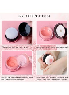 Charm Kiss Loose Powder Blush Air Cushion Blush Natural Blusher Bright Shimmer Face Blush for Cheek Highly Pigmented Blush Makeup Easy to Blend Makeup Blushin, All Day Wear(04#)  - Image 2