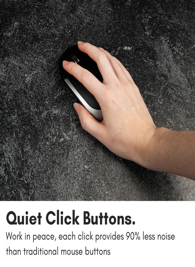 ماكالي ماوس ماكالي اللاسلكي بتقنية بلوتوث لأجهزة ماك، وماك بوك برو/إير، وآيباد، والكمبيوتر الشخصي - نقرة هادئة وفأرة لاسلكية مريحة - متوافق مع ماوس أبل اللاسلكي - رمادي فلكي - Image 5