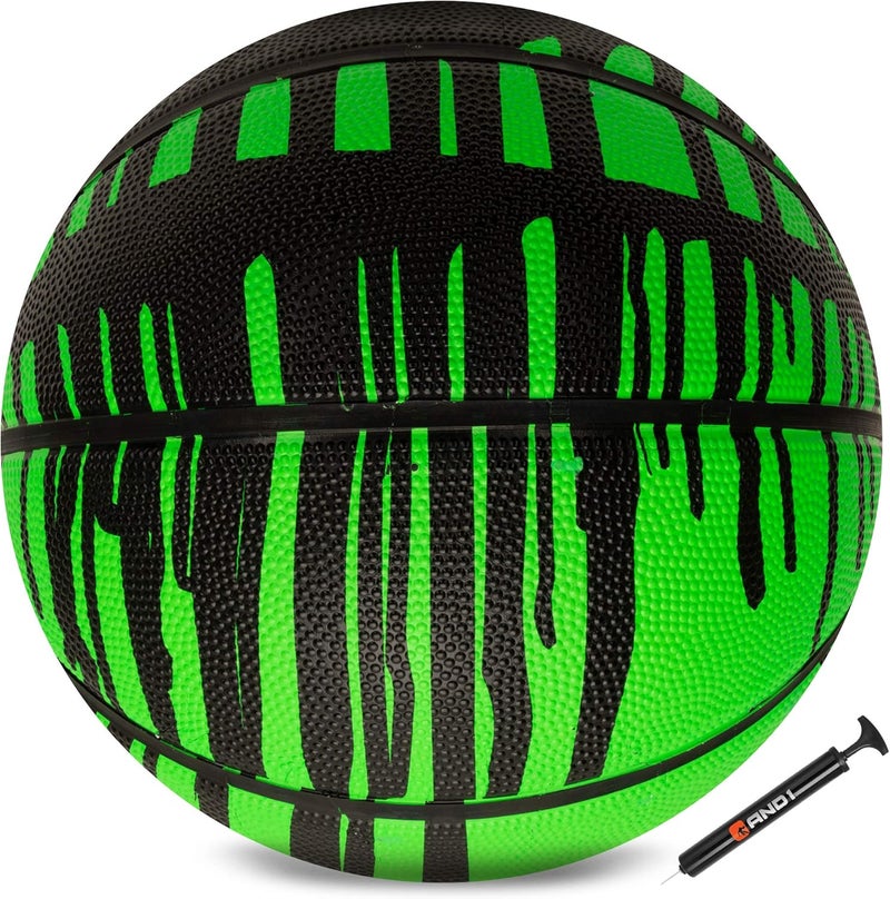 And1 Chaos Basketball: Official Regulation Size 7 (29.5 inches) Rubber - Deep Channel Construction Streetball, Made for Indoor Outdoor Basketball Games - Image 2