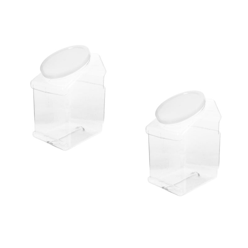 2pcs Clear Reusable Jar With Lid For Classroom Cookie Storage Organization Coffee Canisters Cookie Container 2400 ML - Image 1