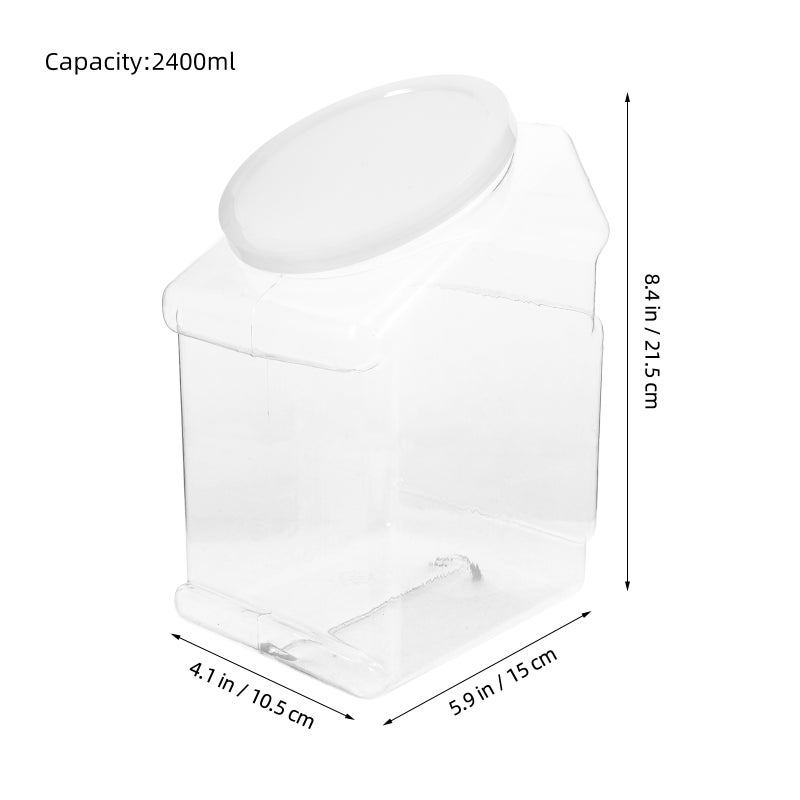 2pcs Clear Reusable Jar With Lid For Classroom Cookie Storage Organization Coffee Canisters Cookie Container 2400 ML - Image 2