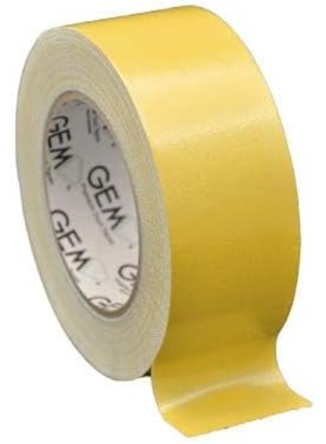 Gem Premium Duct Tape 75mm x 25m Strong Adhesive Yellow - Image 2