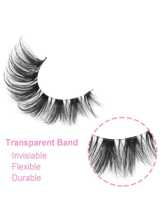 كيروميرو رموش صناعية شفافة، رموش طبيعية، رموش عين القطة الرقيقة، 15 مم، رموش مجعدة على شكل حرف D، شريط تمديد، عبوة رموش من كيروميرو - Image 4