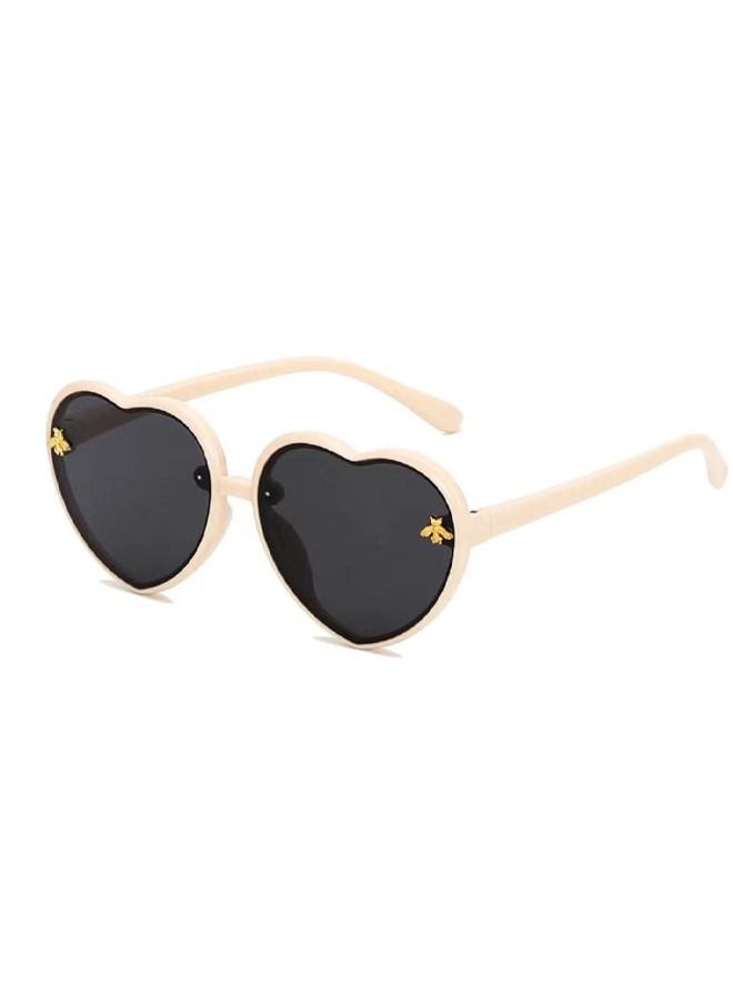 Generic - Heart Shaped Children's Sunglasses, Gradient Lenses, Jelly Frame, Boys And Girls' Sunglasses, 2-10 Years Old UV400 Protective Bee Frame, Children's UV Resistant Sunglasses - Image 1