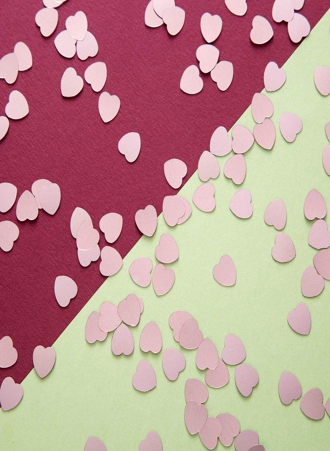 EMAAN Rose Gold Heart-Shaped Small Metallic Foil Confetti for Table Wedding Birthday Party Decoration,Diameter 10mm(Rose Gold) - Image 4