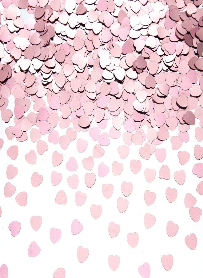 EMAAN Rose Gold Heart-Shaped Small Metallic Foil Confetti for Table Wedding Birthday Party Decoration,Diameter 10mm(Rose Gold) - Image 2