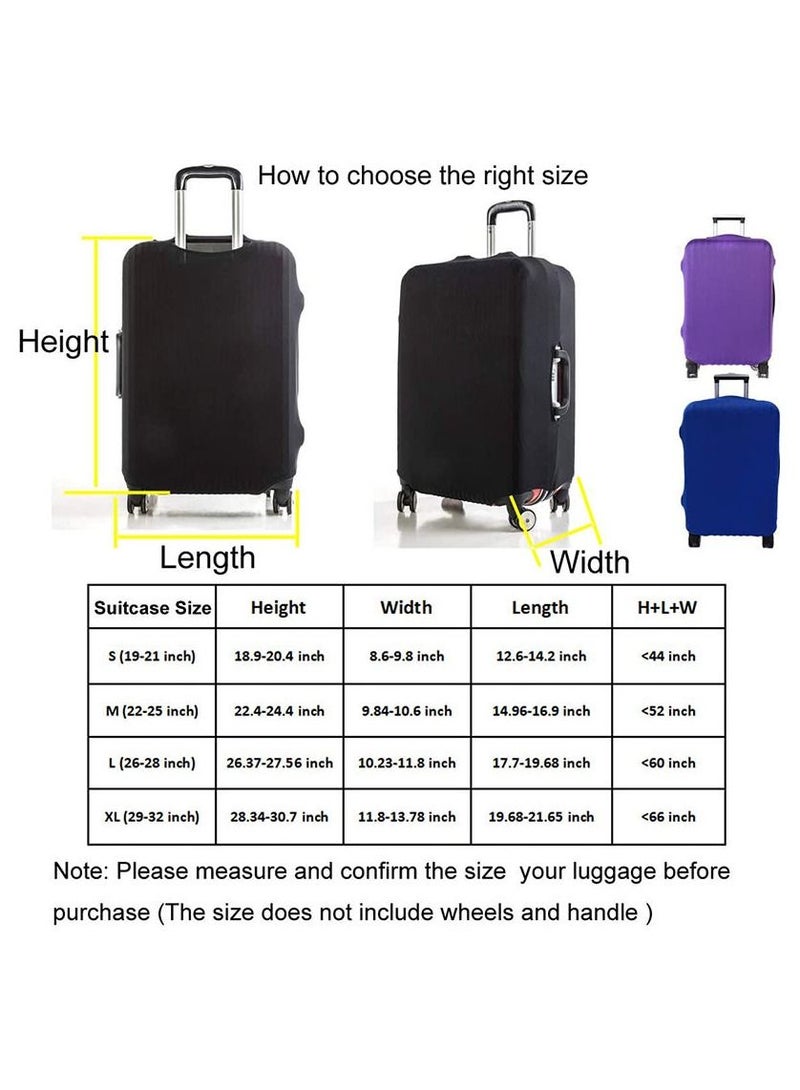 Suitcase Protector Water Resistant Trolley Case Protective Cover for Luggage Spandex Washable Travel