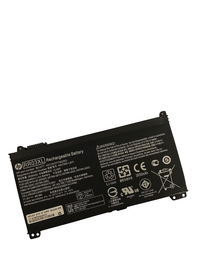 Terabyte بطارية لابتوب بديلة HP RR03XL 11.4V 48Wh لجهاز HP ProBook 430 G4، 440 G4، 450 G4، 455 G4، 470 G4، 430 G5، 440 G5، 450 G5، 455 G5، 470 G5، HP MT20، MT21 سلسلة العملاء النحيفين المحمولة P/N:HSTNN-PB6W HSTNN-LB7I HSTNN-UB7C - Image 1