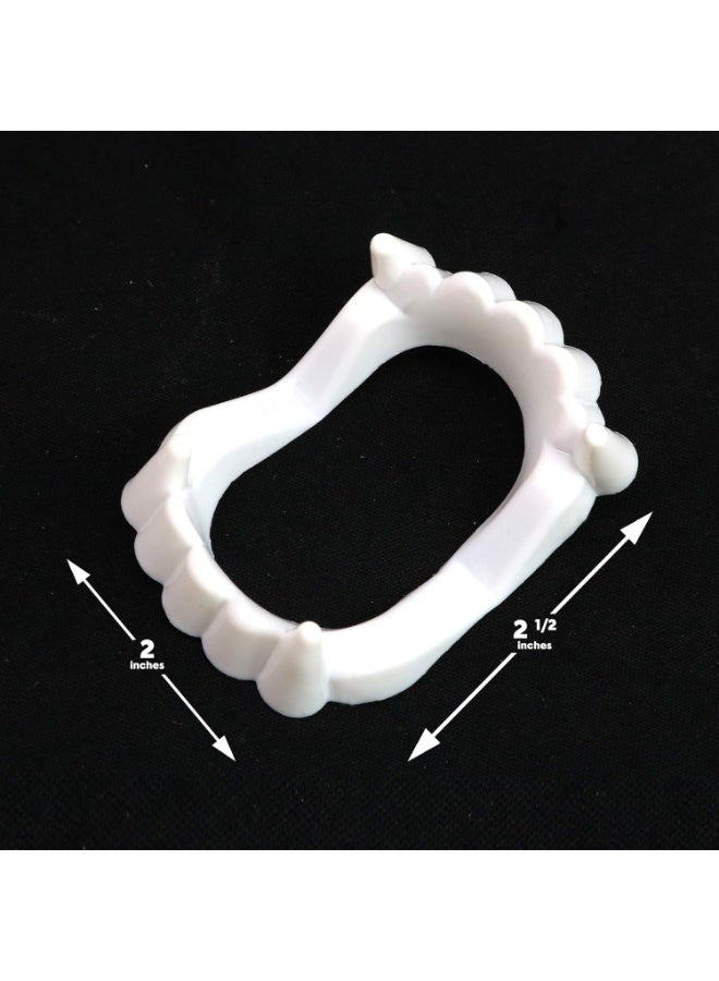 Skeleteen أنياب مصاص الدماء البيضاء من سكيليتين - أسنان دراكولا الحادة لمناسبات الهالوين، هدايا الحفلات واللوازم - عبوة 12 - Image 4