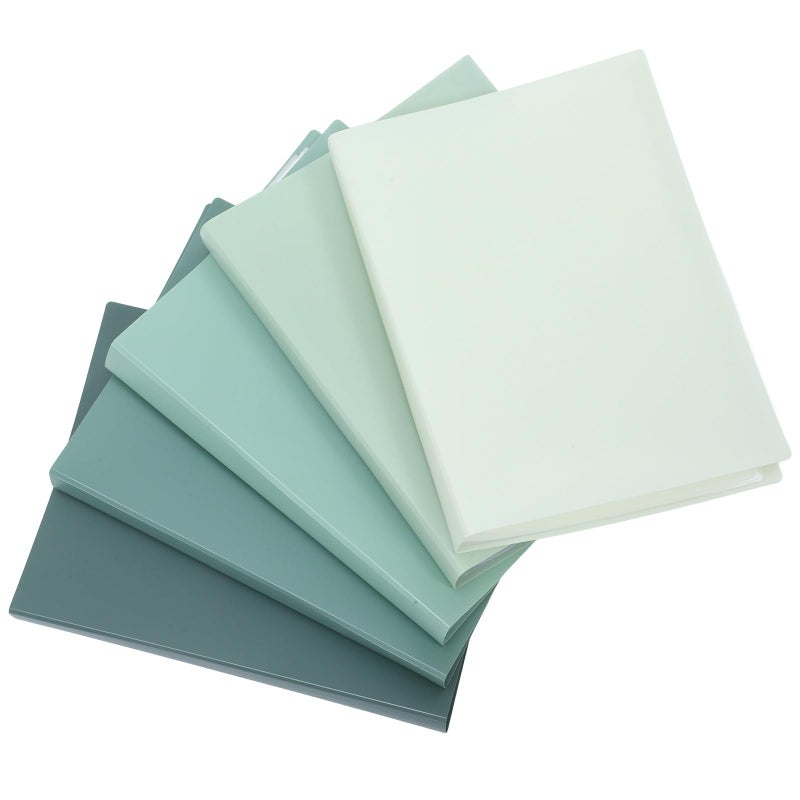Gradient Green A4 Presentation Folder with Protective Cover 5pcs Expanding Document Organizer - Image 2