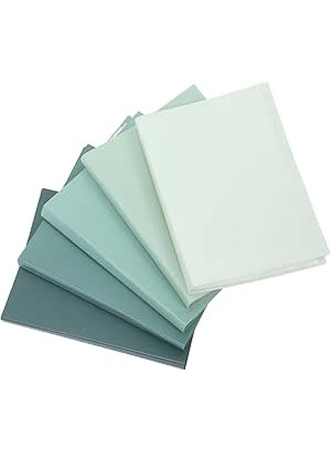 Gradient Green A4 Presentation Folder with Protective Cover 5pcs Expanding Document Organizer - Image 1